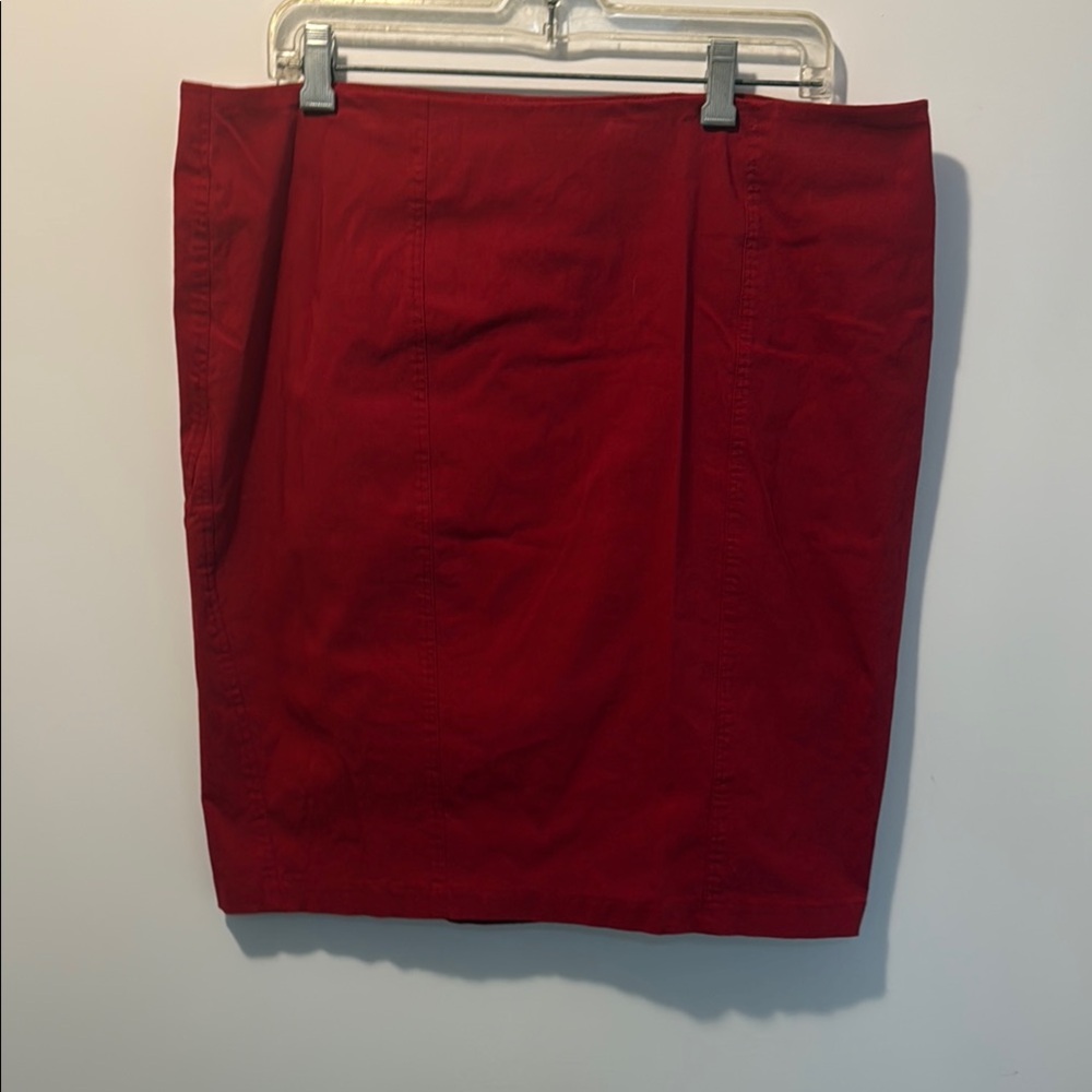 Elegant Red stretchy business Women's Skirt